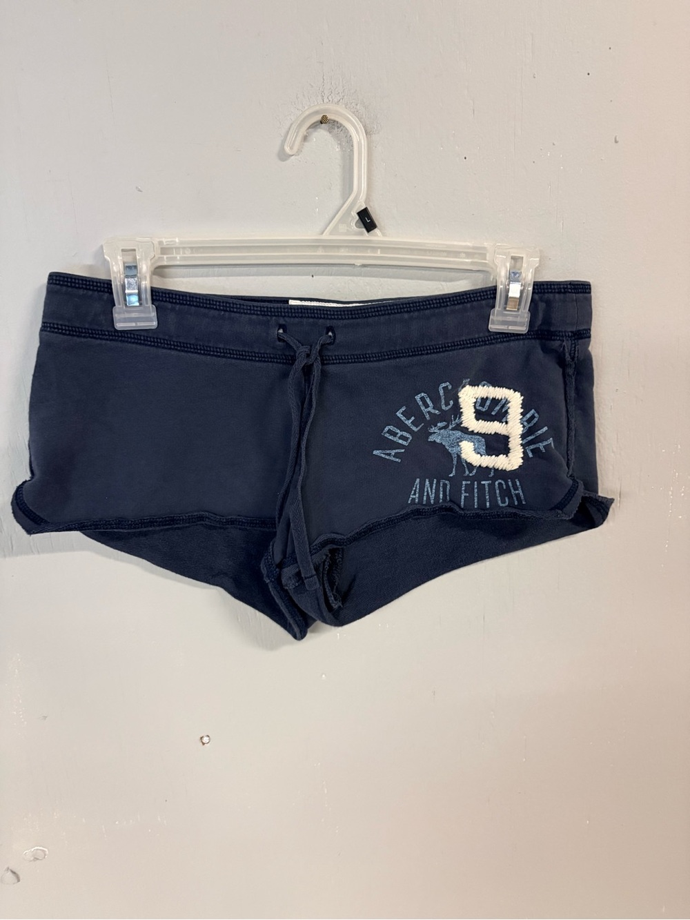 Abercrombie & Fitch Dark Navy Drawstring Athletic Shorts